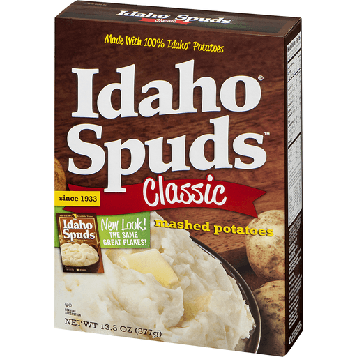 slide 5 of 18, Idaho Spuds Mashed Potatoes, 13.3 oz