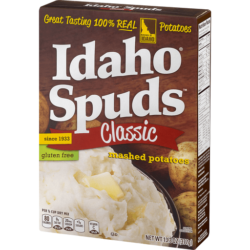 slide 6 of 18, Idaho Spuds Mashed Potatoes, 13.3 oz