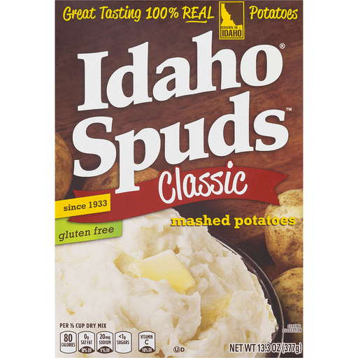 slide 9 of 18, Idaho Spuds Mashed Potatoes, 13.3 oz