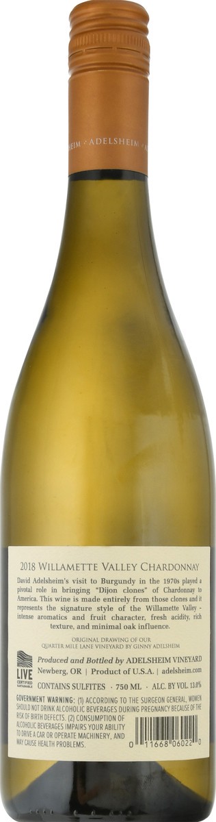 slide 11 of 11, Adelsheim Willamette Valley Chardonnay 750 ml, 750 ml