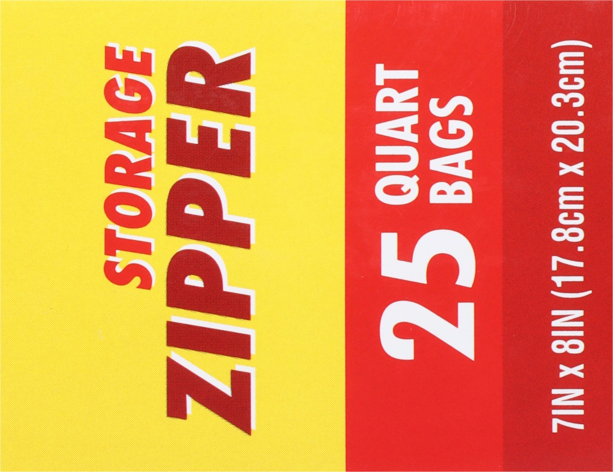 slide 4 of 9, Rouses Markets Quart Storage Zipper Bags 25 ea, 25 ct