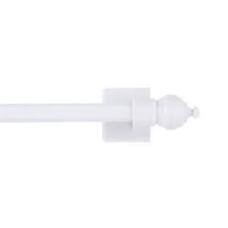 Kenney Sheridan 7/16" Adjustable Multi-Use Magnetic Drapery Rod, 16-28", White