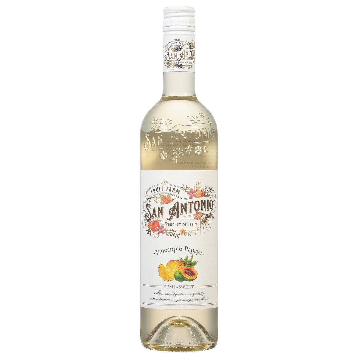 slide 1 of 9, San Antonio Fruit Farm Semi-Sweet Pineapple Papaya Grape Wine 750 ml, 750 ml