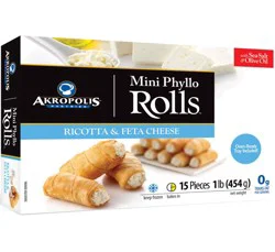Akropolis Ricotta & Feta Cheese Mini Phyllo Rolls