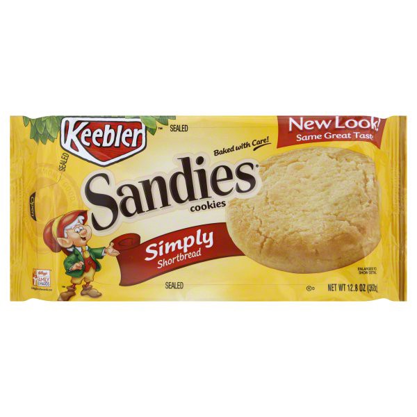 slide 1 of 6, Keebler Sandies Simply Shortbread Cookies, 12.8 oz