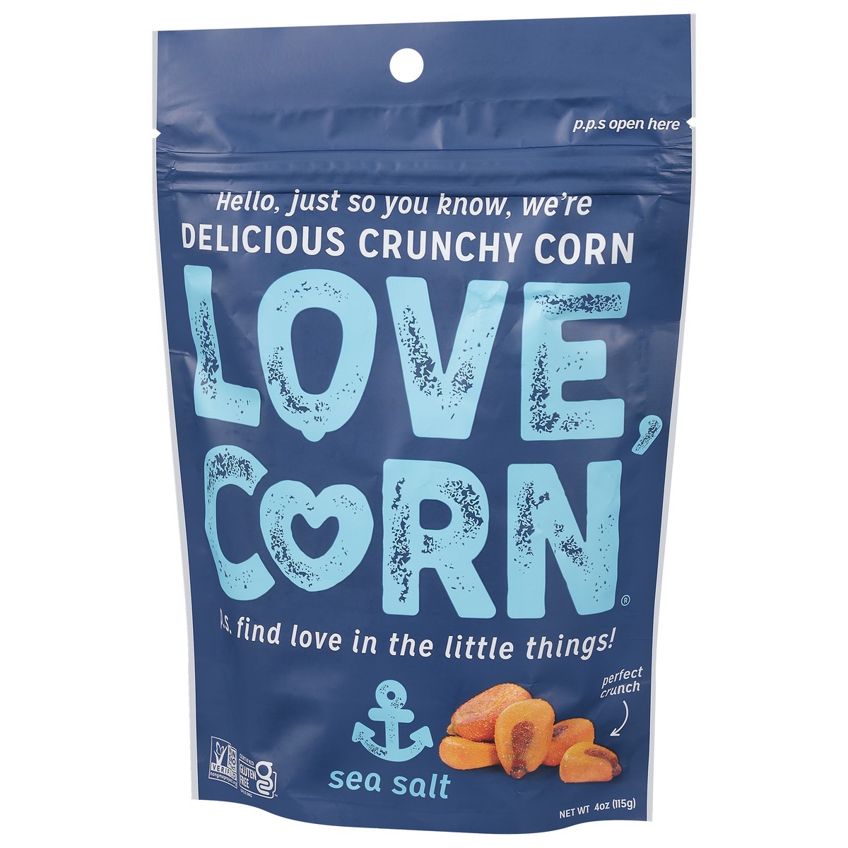 slide 9 of 9, LOVE CORN Sea Salt 4oz, 4 oz