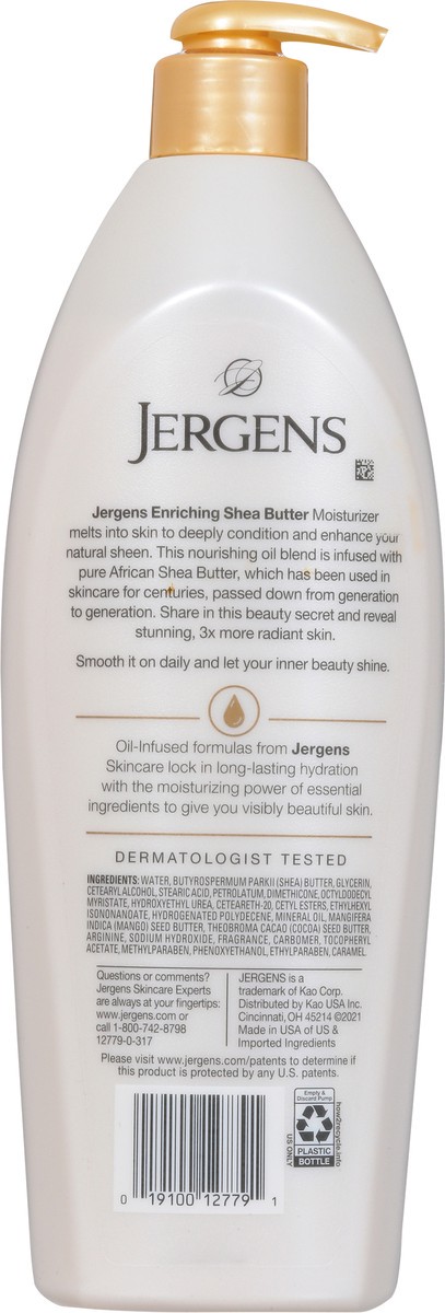 slide 12 of 13, Jergens Shea Butter Hand and Body Lotion, Deep Conditioning Moisturizer, 3X More Radiant Skin, with Pure Shea Butter, Dermatologist Tested, 26.5 Oz, 26.50 fl oz