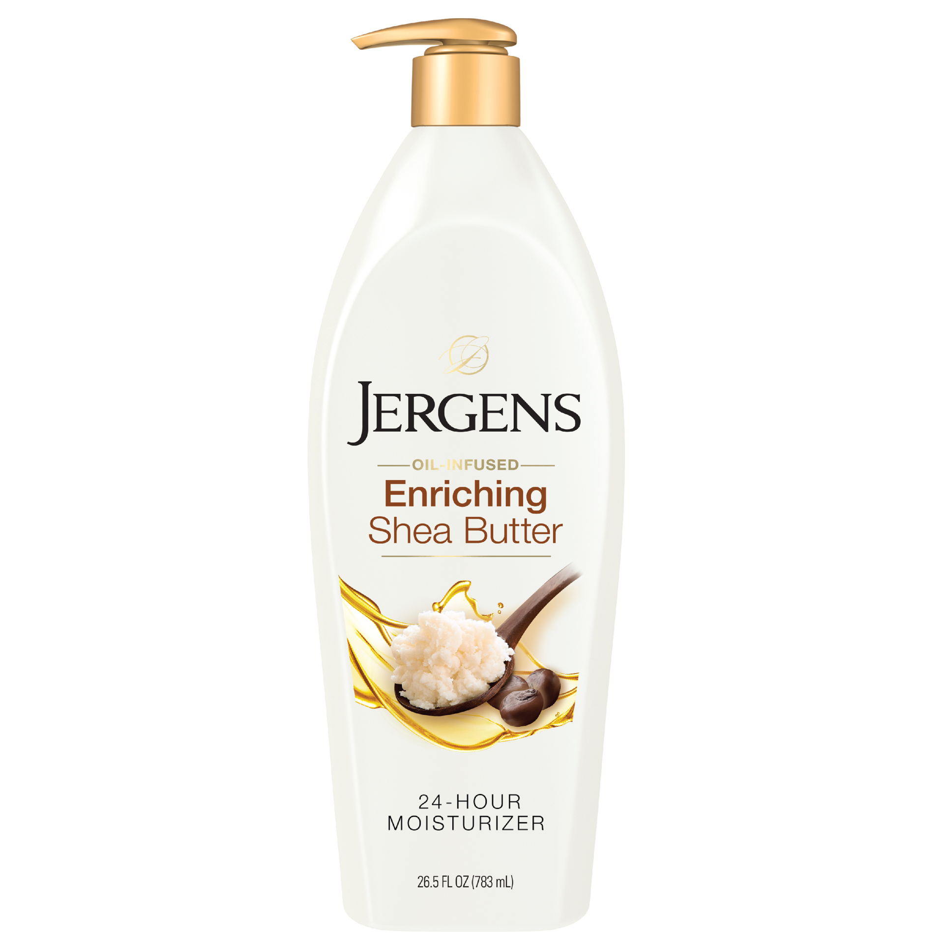 slide 1 of 13, Jergens Shea Butter Hand and Body Lotion, Deep Conditioning Moisturizer, 3X More Radiant Skin, with Pure Shea Butter, Dermatologist Tested, 26.5 Oz, 26.50 fl oz