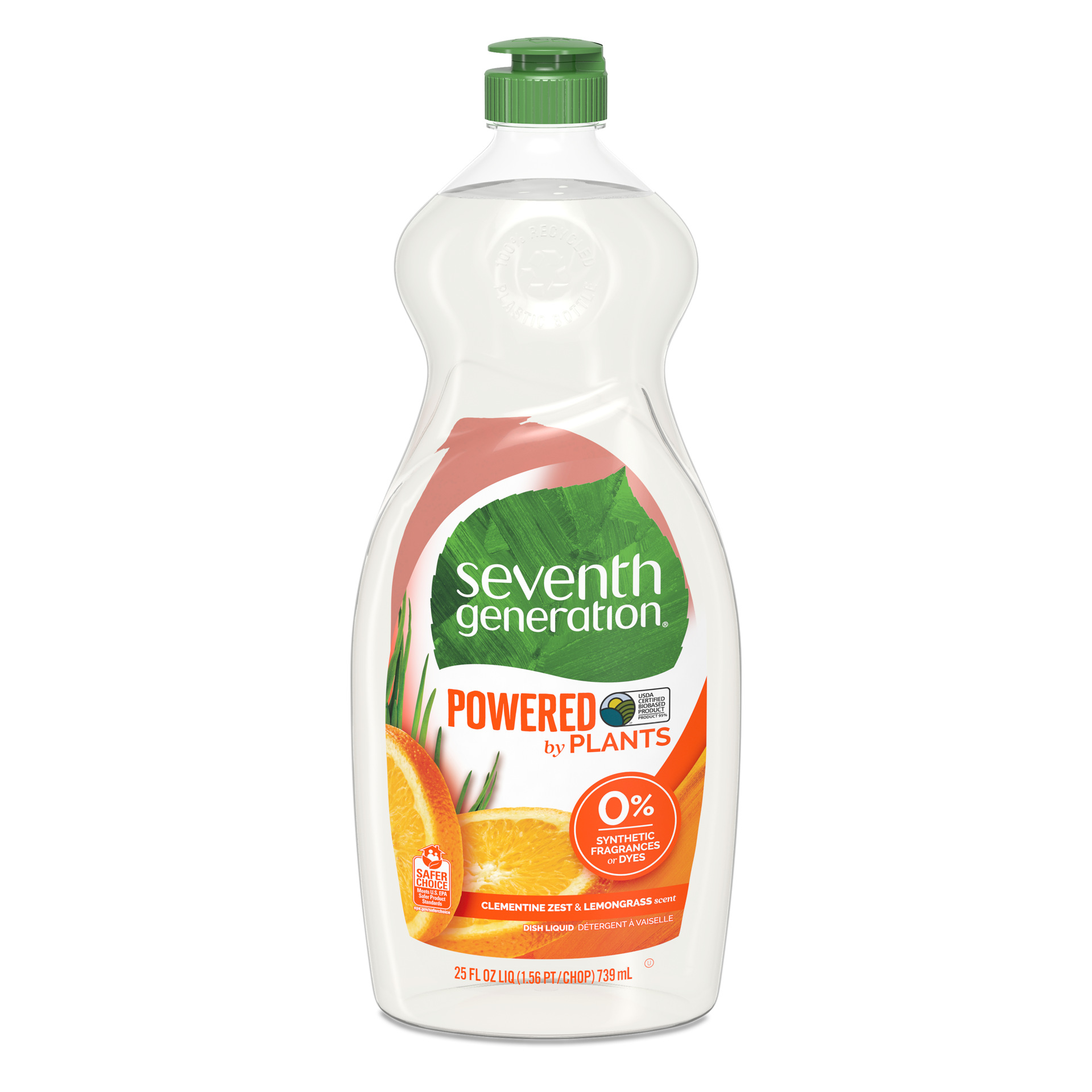 slide 2 of 4, Seventh Generation Dish Liquid Soap Clementine Zest & Lemongrass, 25 oz, 25 oz