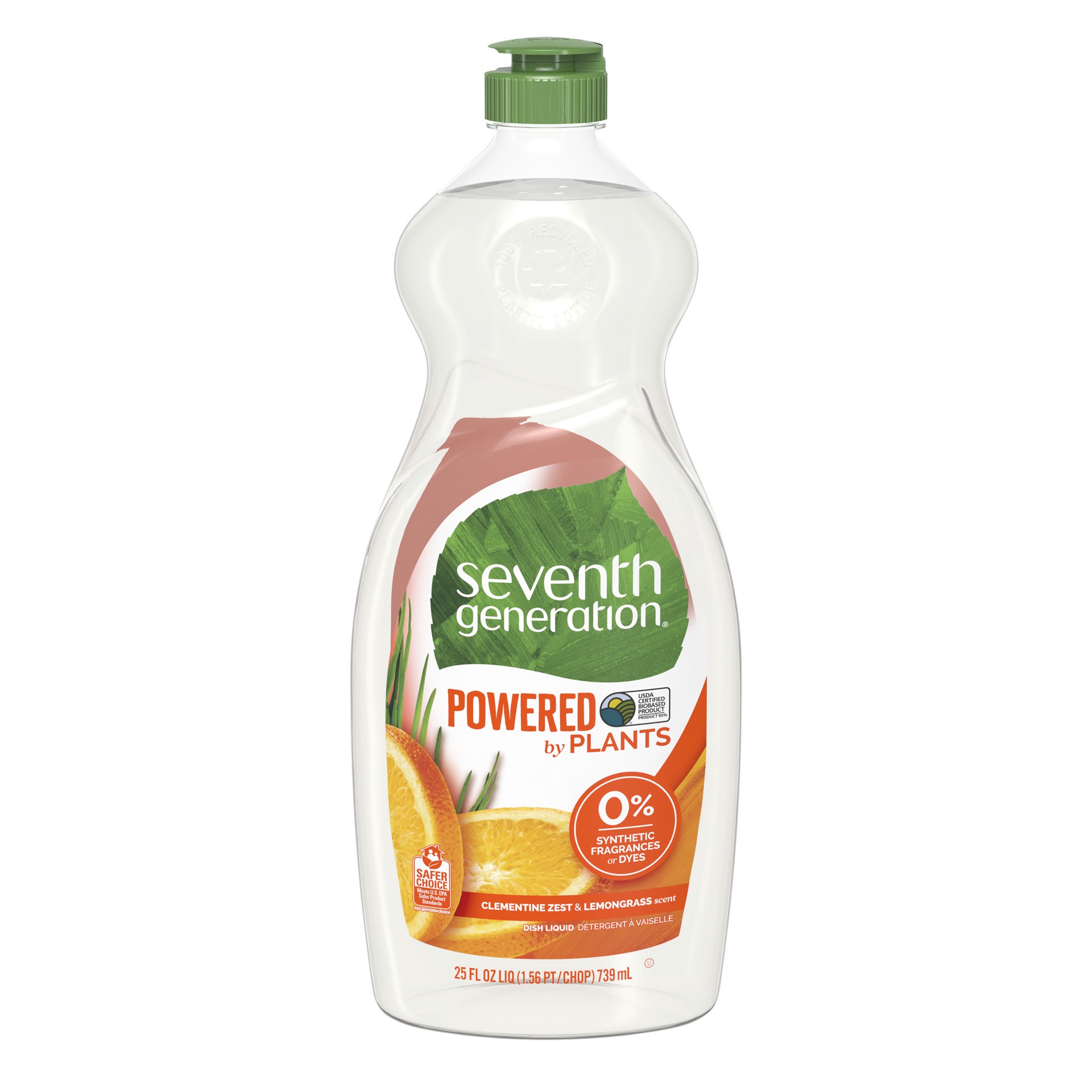 slide 1 of 4, Seventh Generation Dish Liquid Soap Clementine Zest & Lemongrass, 25 oz, 25 oz