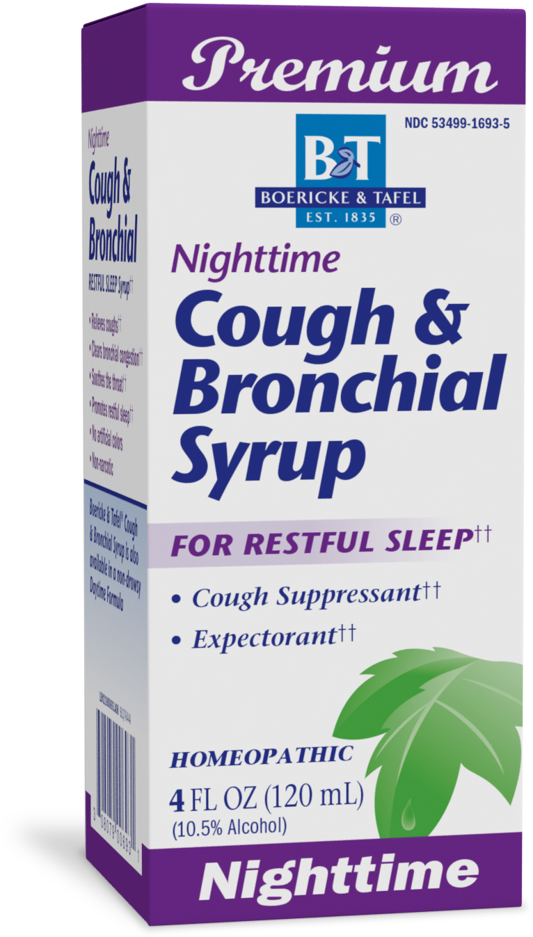 slide 1 of 1, Boericke & Tafel B&T Nighttime Cough & Bronchial Syrup Non-narcotic Homeopathic 4 oz.  (Nature's Way Brands), 4 fl oz