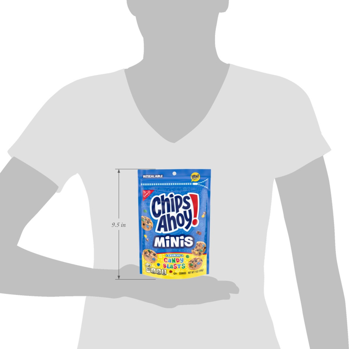 slide 7 of 14, NABISCO MINI CHIPS AHOY CANDY BLAST COOKIE SNAK SAK, 7 oz