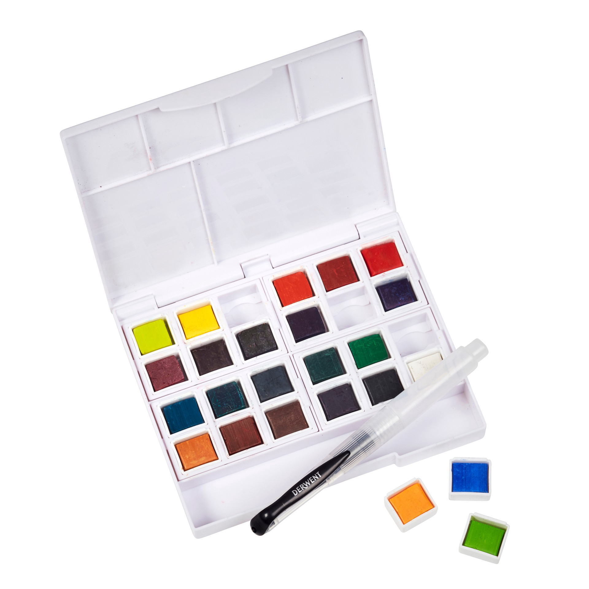 slide 6 of 8, Derwent Inktense Paint Pan Set, 24 paint pans