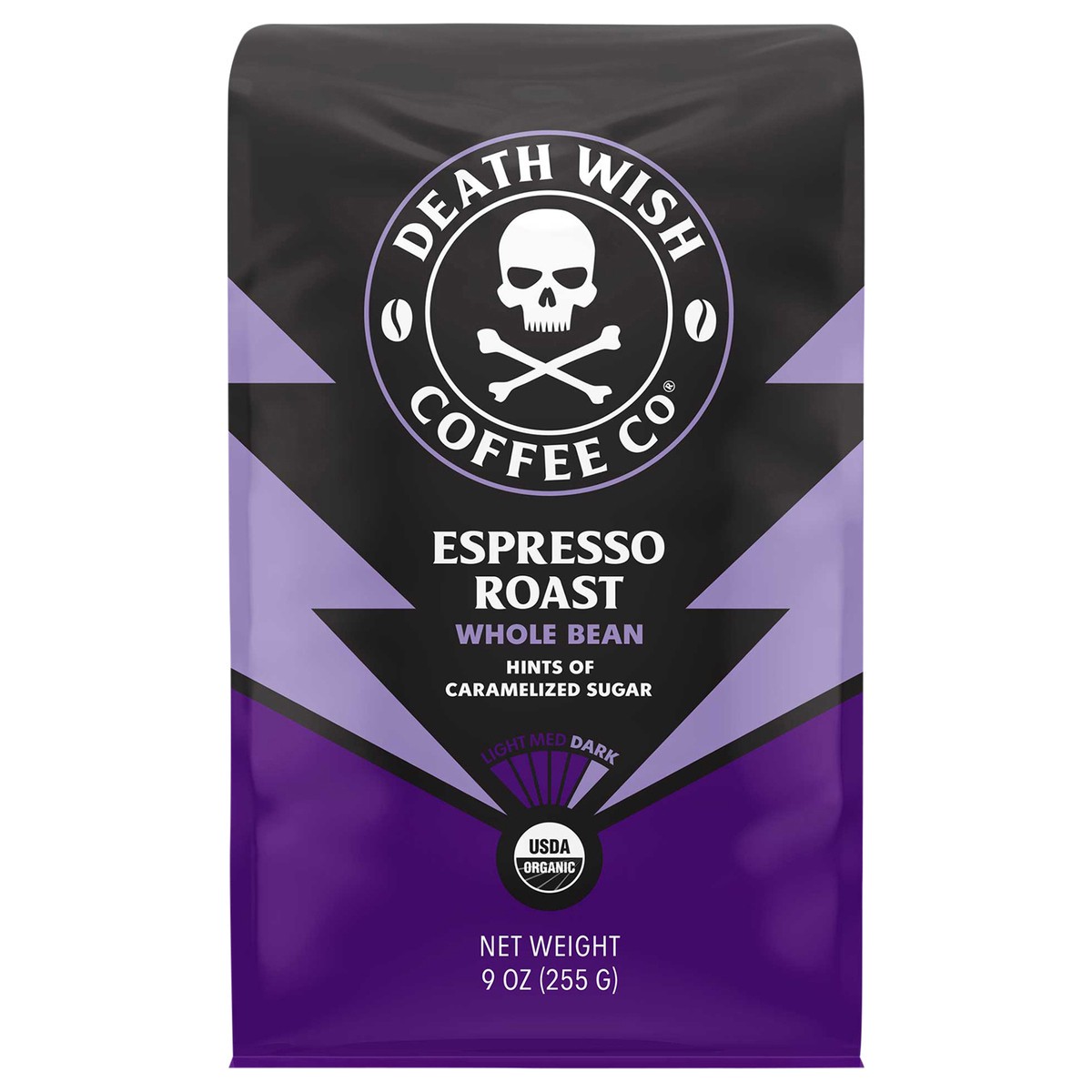 slide 1 of 9, Death Wish Coffee Co. Espresso Roast Whole Bean - 9 oz, 9 oz