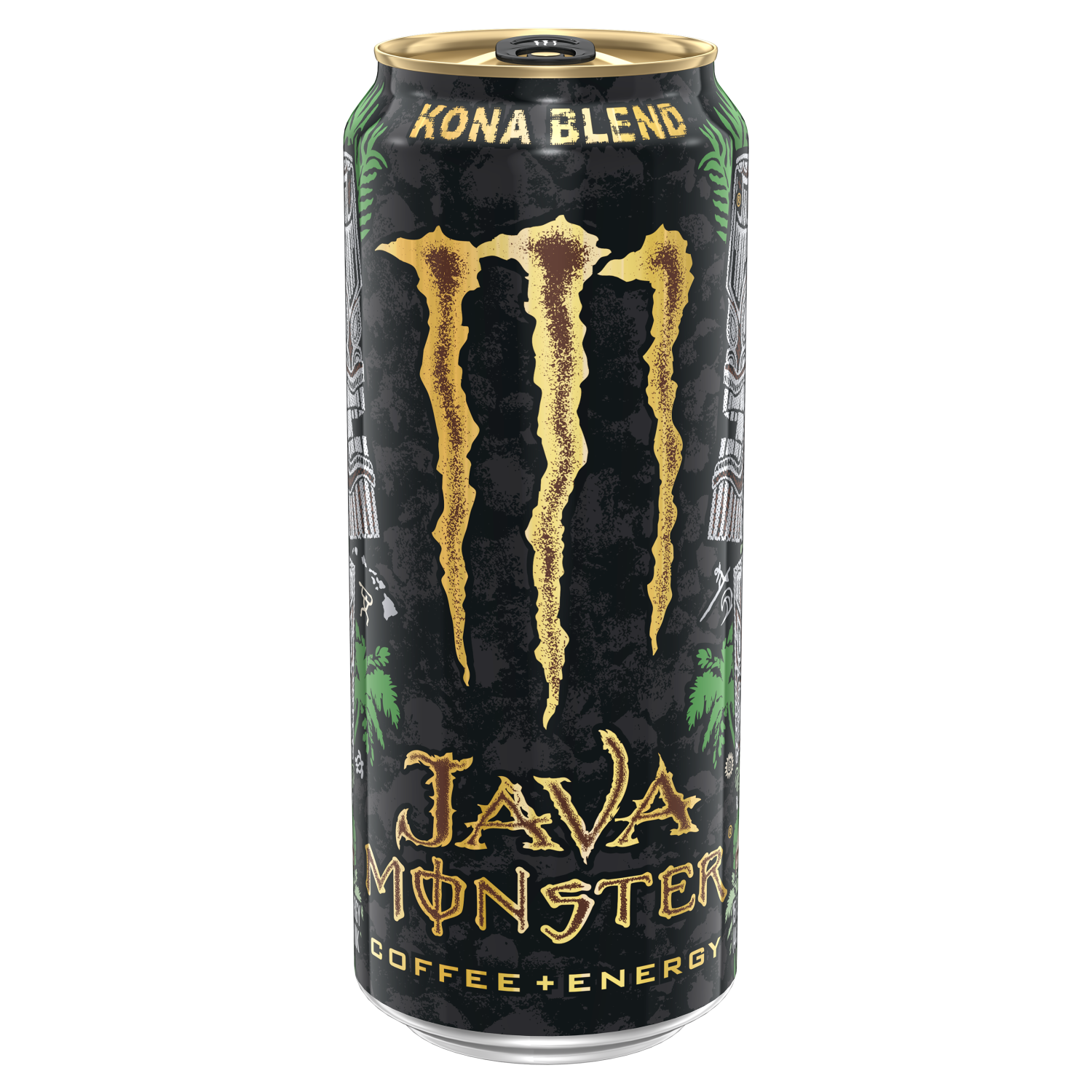 slide 5 of 5, Monster Energy Everyone knows some of the best coffee on the planet comes from the Kona side of the Big Island of Hawaii. No need to trek the slopes of Mauna Loa braddah since we already got some of Pele's thunder and put it in a can. Select Kona beans combined with premium imported coffee, supercharged with our energy blend makes for an unbeatable combination. Try Monster's new Big Island brew it's just too good to be true. Java Monster... premium coffee and cream brewed up with killer flavor, supercharged with Monster energy blend., 15 oz