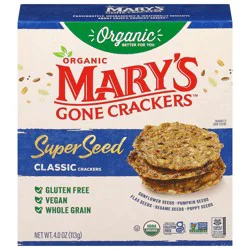 Mary's Gone Crackers Organic Super Seed Classic Crackers 4.0 oz