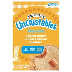 Smucker's Smucker’s Uncrustables Peanut Butter & Honey Spread Sandwiches, 4 Count, 2 Oz. Each, Frozen