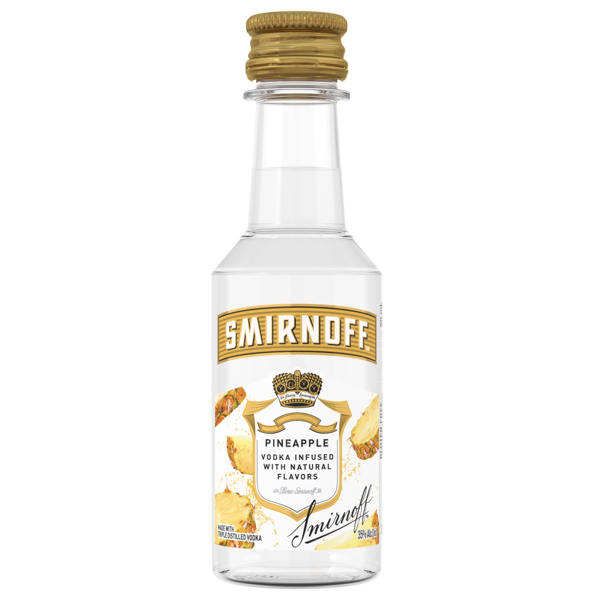 slide 1 of 3, Smirnoff Pineapple Vodka, 50 ml