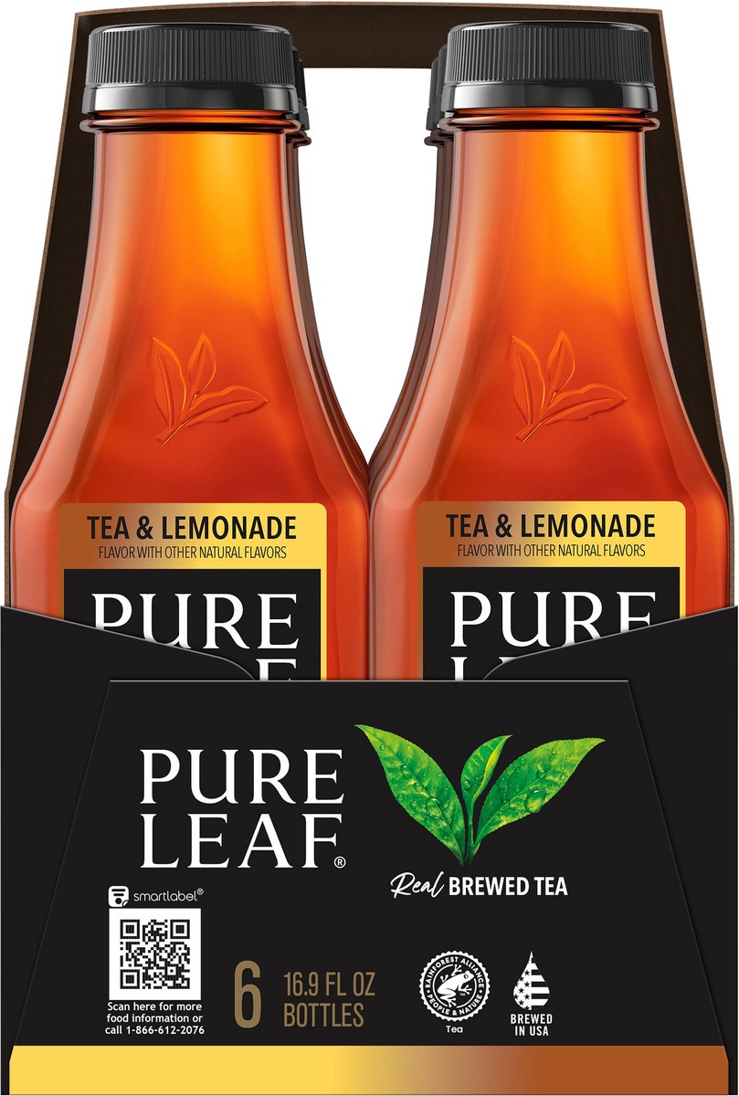 slide 6 of 8, Pure Leaf Real Brewed Tea Tea & Lemonade 16.9 Fl Oz, 6 Count, 6 ct