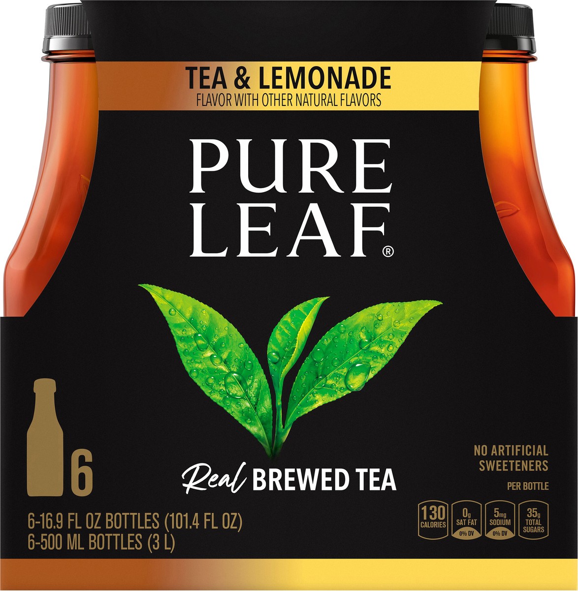 slide 5 of 8, Pure Leaf Real Brewed Tea Tea & Lemonade 16.9 Fl Oz, 6 Count, 6 ct