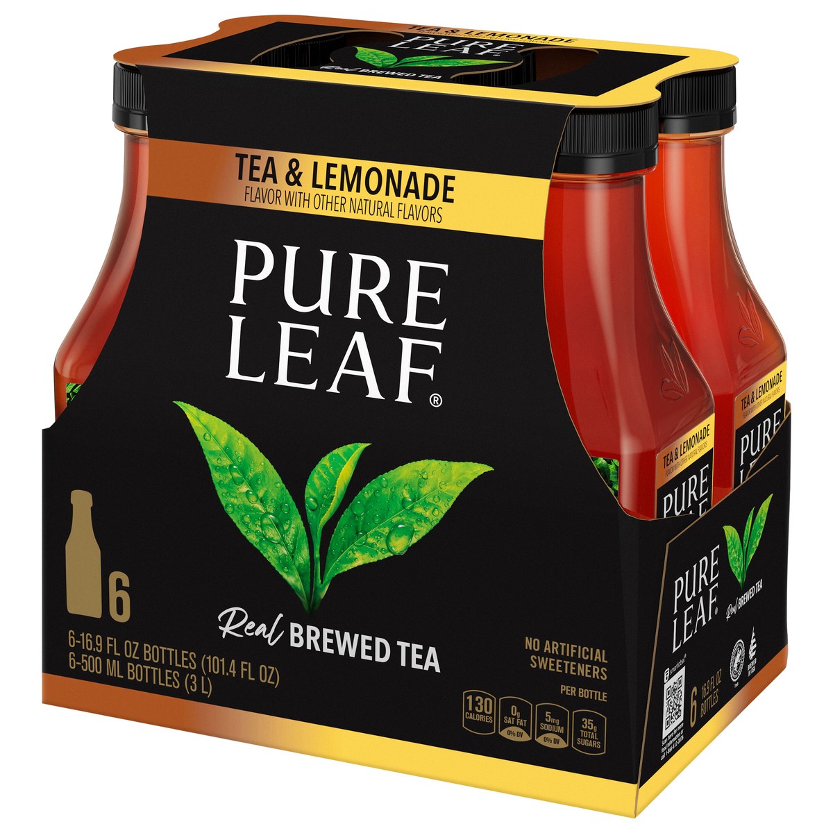 slide 3 of 8, Pure Leaf Real Brewed Tea Tea & Lemonade 16.9 Fl Oz, 6 Count, 6 ct