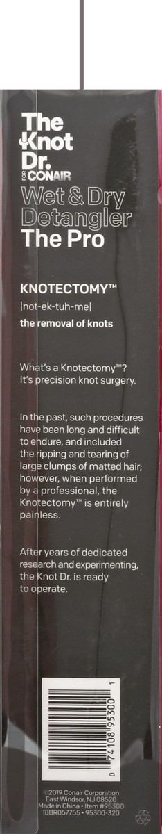 slide 3 of 6, Conair The Knot Dr Pro Pink Detangler With Case, 1 ct