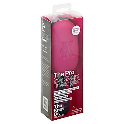 slide 1 of 6, Conair The Knot Dr Pro Pink Detangler With Case, 1 ct