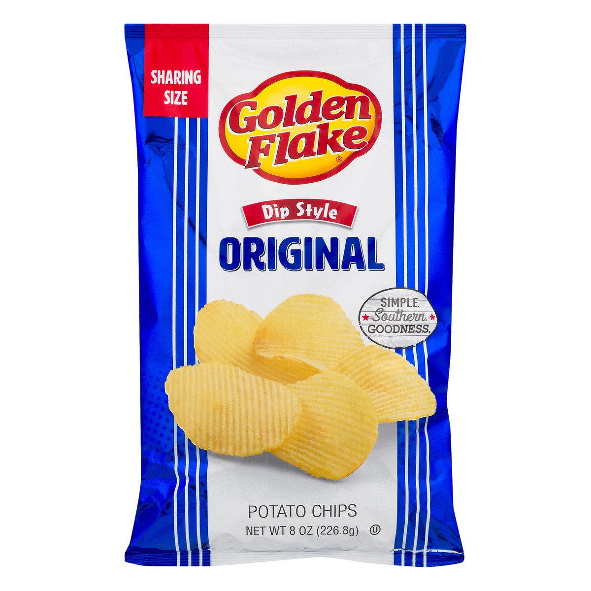 slide 7 of 13, Golden Flake Dip Style Sharing Size Original Potato Chips 8 oz, 8 oz