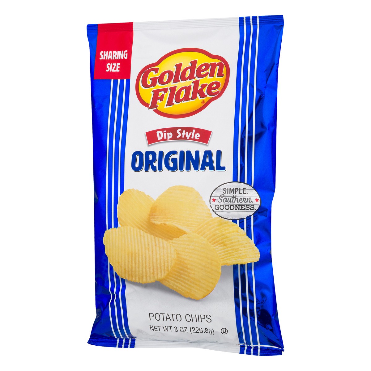 slide 8 of 13, Golden Flake Dip Style Sharing Size Original Potato Chips 8 oz, 8 oz