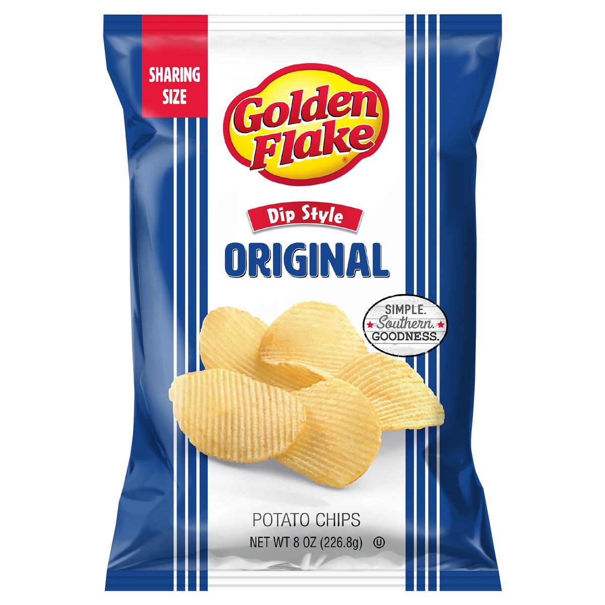 slide 1 of 13, Golden Flake Dip Style Original Potato Chips 8 oz, 8 oz