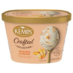 Kemps Crafted Collection Peaches & Cream Ice Cream 1.5 qt