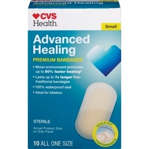 slide 1 of 1, CVS Health Advanced Healing Premium Bandages, Small, 10 ct