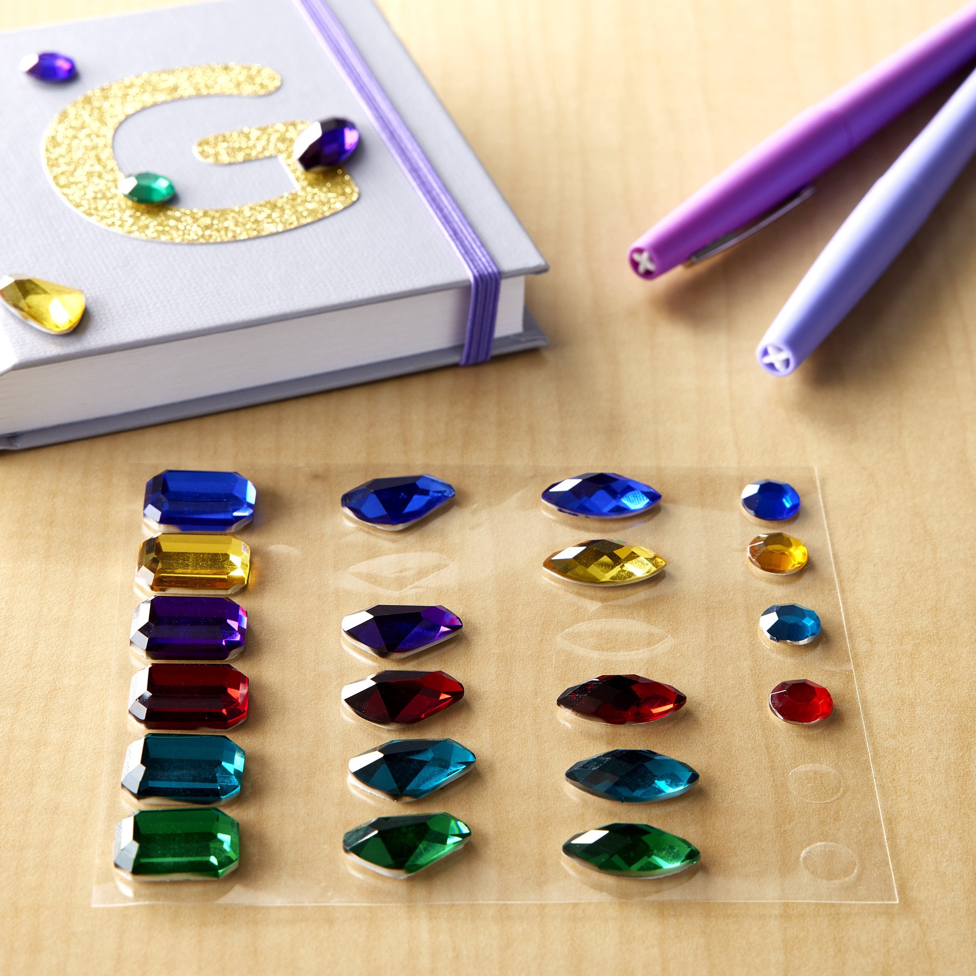 slide 2 of 4, Jewel Bling Gemstone Stickers By Recollections, 4 in x 6 in