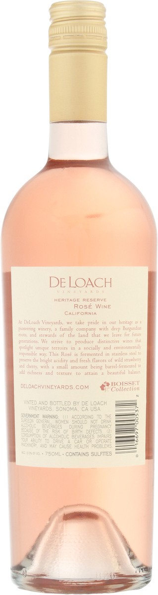 slide 2 of 12, DeLoach Vineyards Heritage Reserve California Rose Rose 750 ml, 750 ml