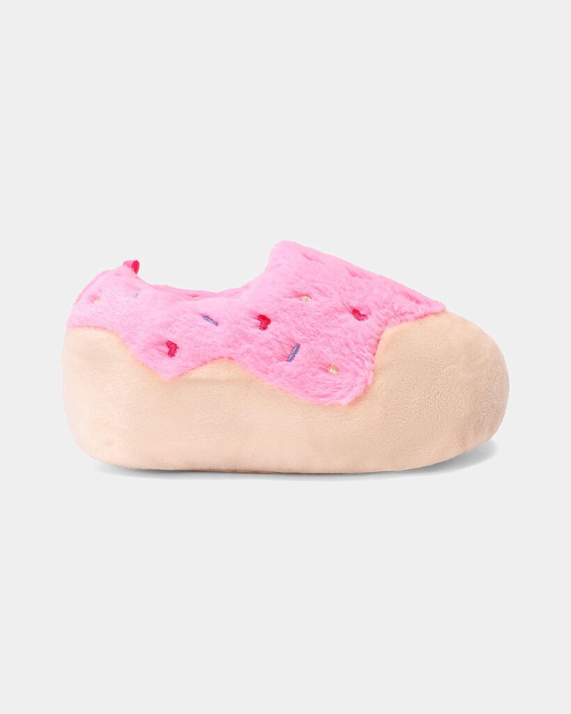 slide 4 of 6, Carter's Girls Donut Slippers - Pink/Beige Pink/Beige S, 1 ct