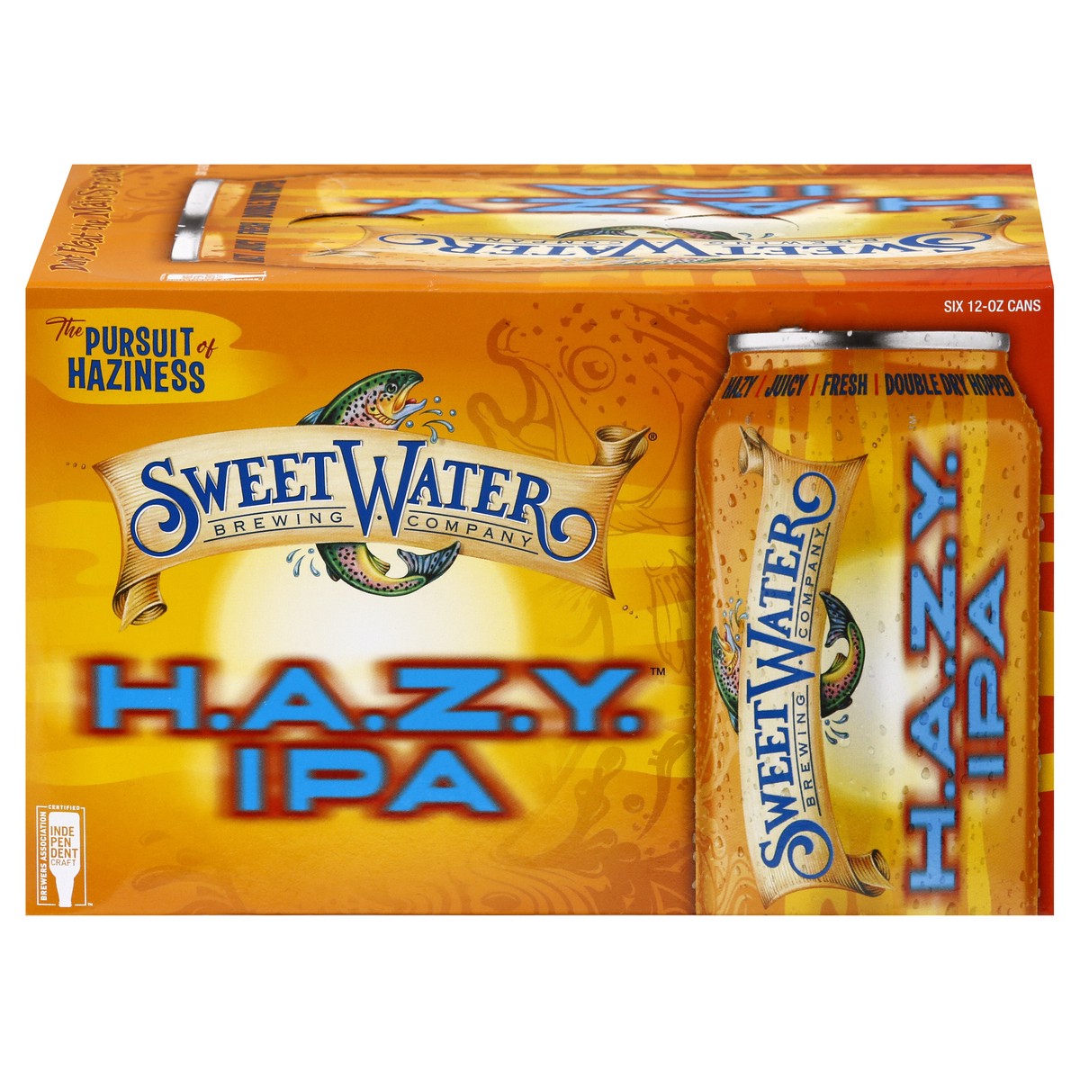 slide 2 of 4, SweetWater Brewing Co Hazy IPA Beer 6 ea, 12 oz