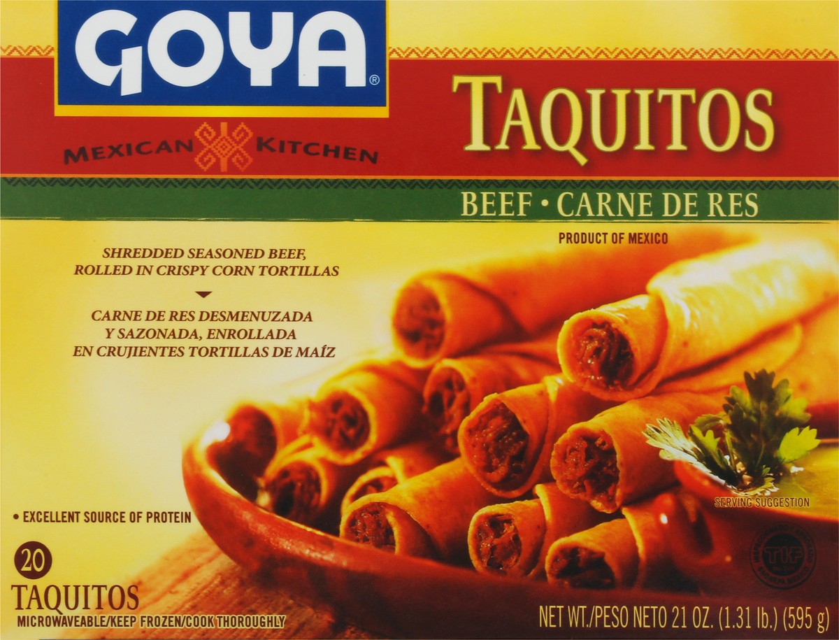 slide 13 of 14, Goya Taquitos Beef, 21.16 oz