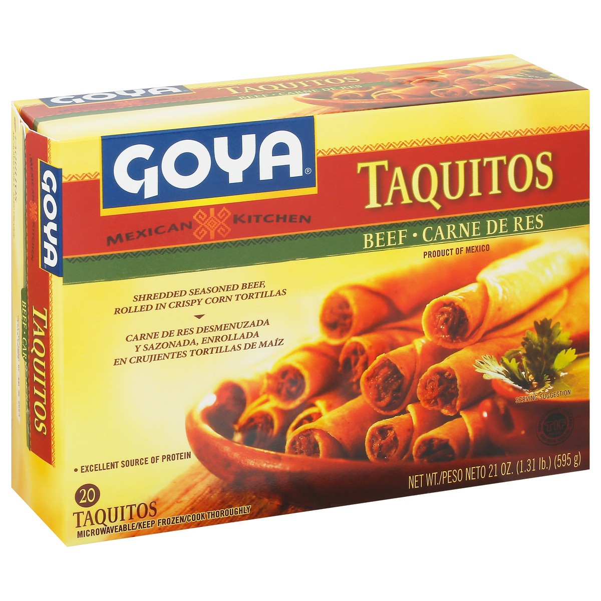 slide 4 of 14, Goya Taquitos Beef, 21.16 oz