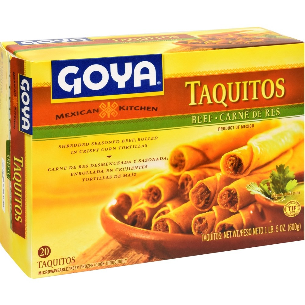 slide 4 of 4, Goya Mexican Kitchen Beef Taquitos, 20 ct