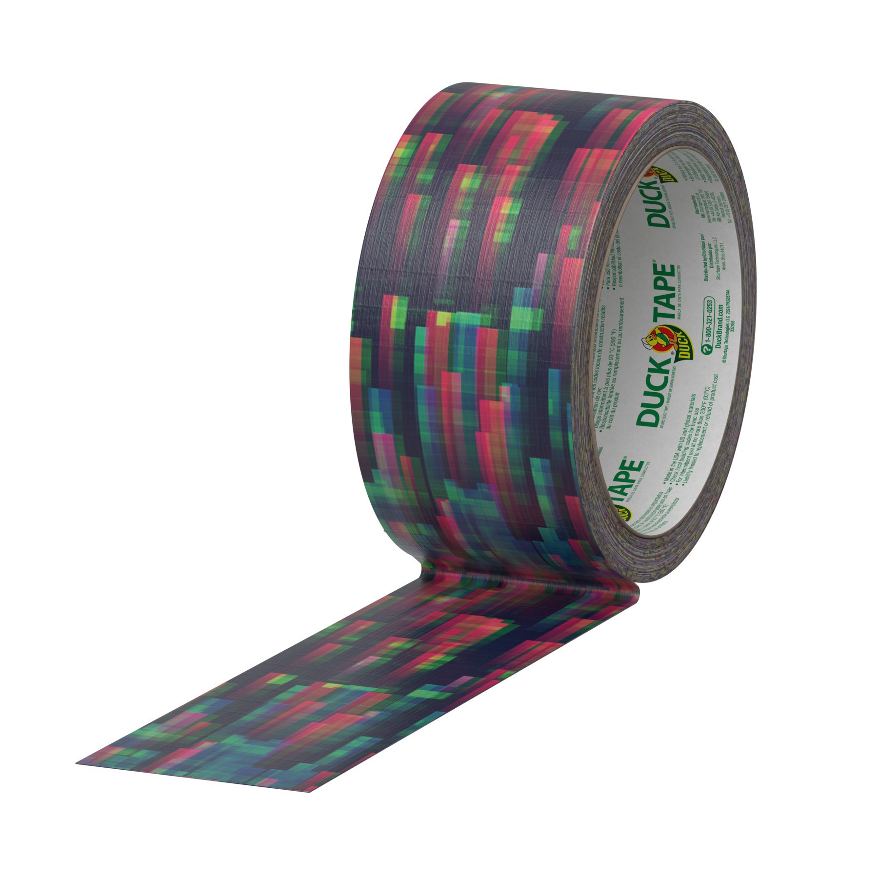 slide 3 of 4, Duck Brand 10yd. Digital Glitch Print Duct Tape, 1.88 in x 10 yd