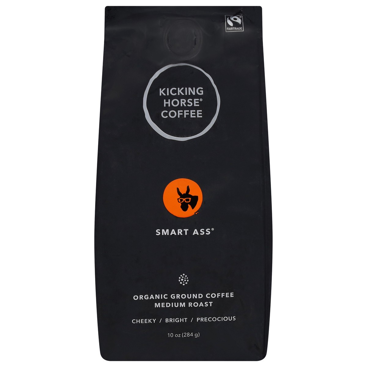 slide 1 of 9, Kicking Horse Coffee Kicking Horse Smart Ass Medium Roast Ground Coffee, 10 oz