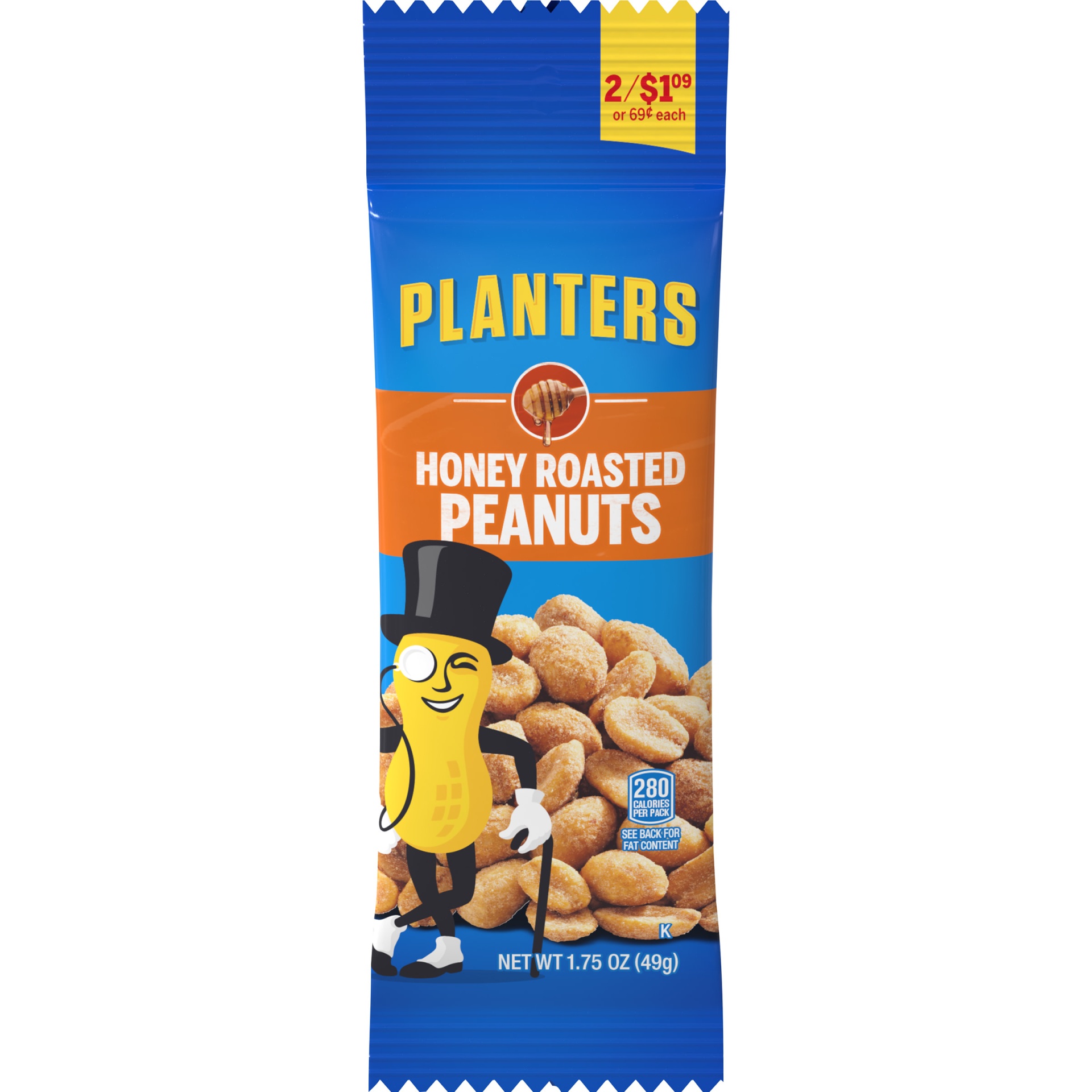 slide 1 of 2, Planters Honey Roasted Peanuts Pack, 1.75 oz