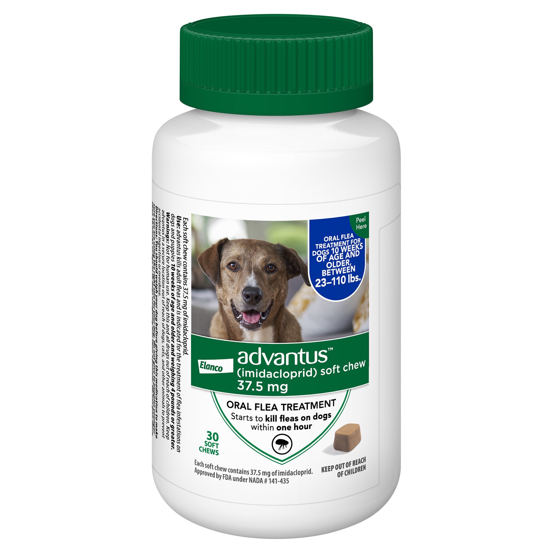 slide 1 of 1, Advantus Flea Soft Chews for Large Dogs 23-110lbs, 30 ct