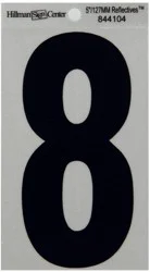 Hillman Black and Silver Reflective Adhesive Number 8