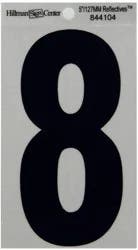 Hillman Black and Silver Reflective Adhesive Number 8