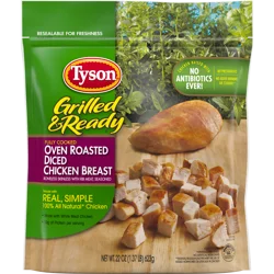 Tyson Frozen Oven Roasted Diced Chicken Breast, 22 oz