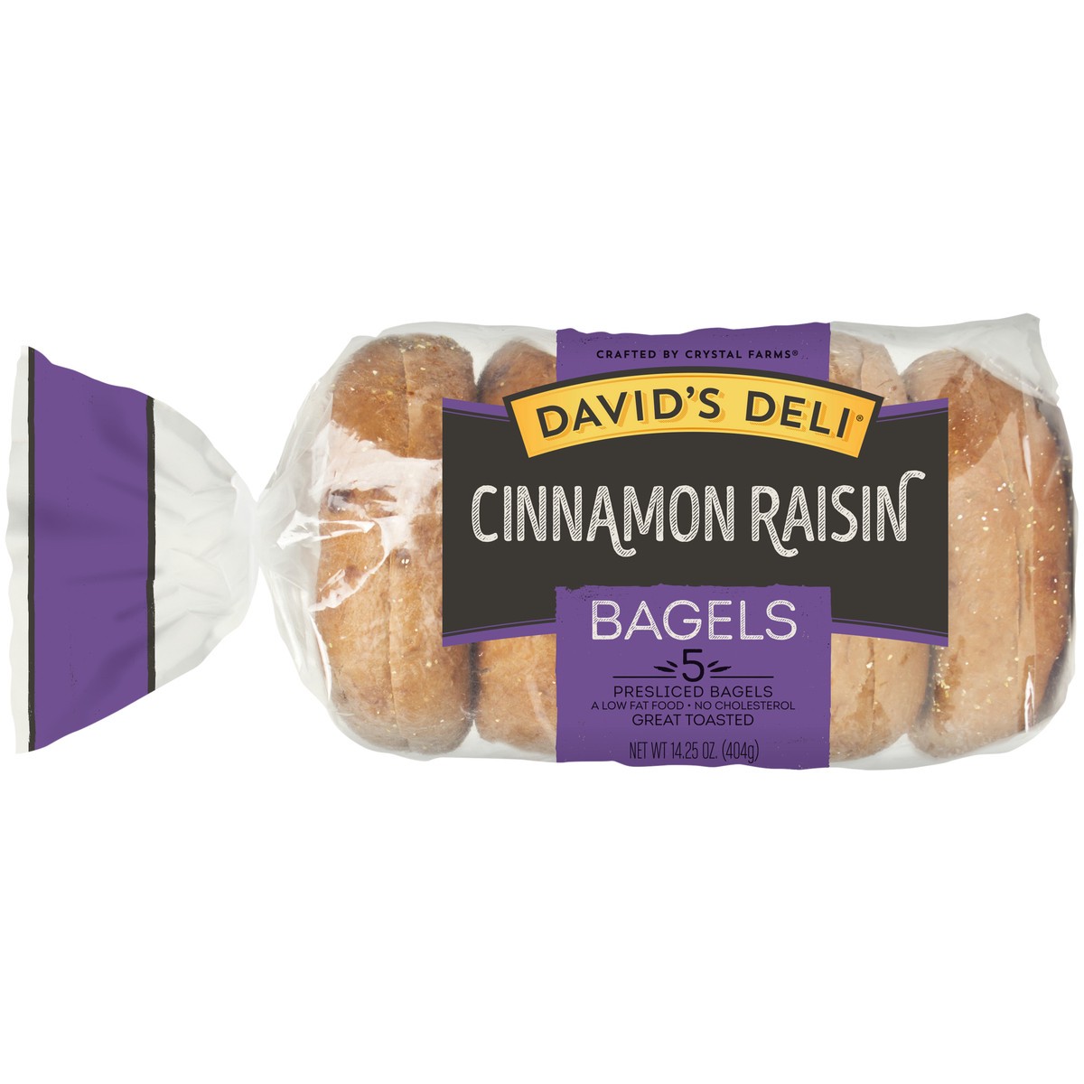 slide 3 of 3, David's Deli David's Cinnamon Raisin Bagels, 14.25 oz