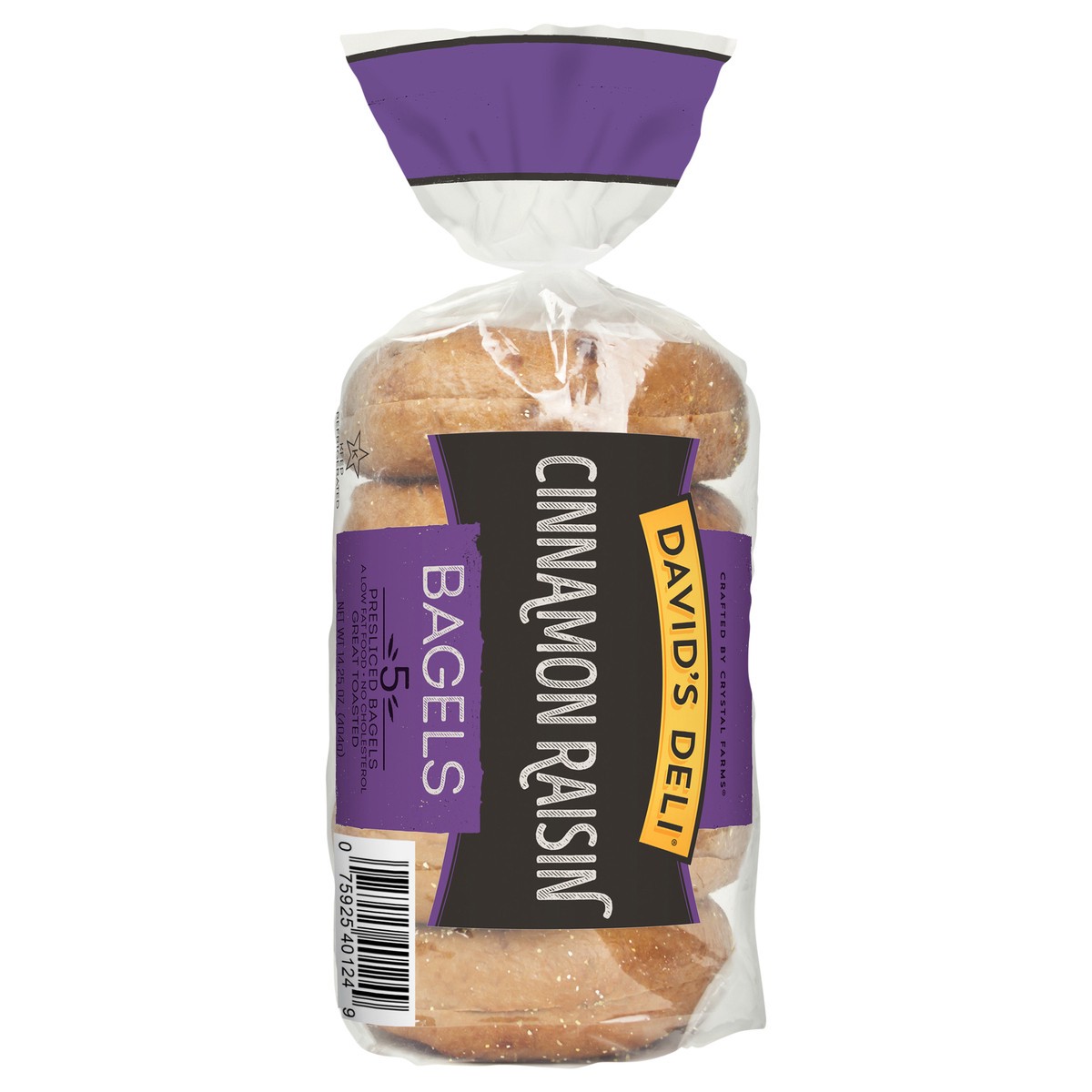 slide 1 of 3, David's Deli Bagels, Cinnamon Raisin, Presliced, 14.25 oz