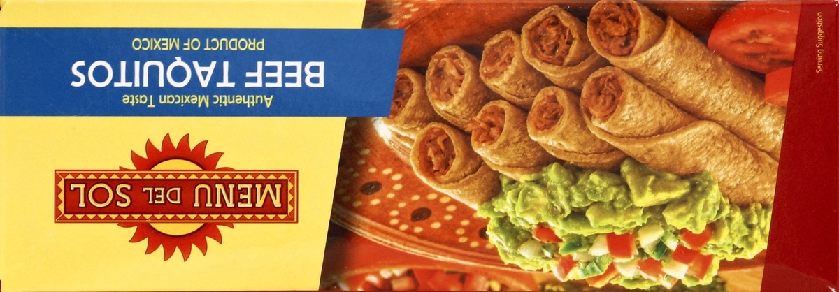 slide 3 of 5, Menu Del Sol Beef Taquitos 20Ct, 18 oz