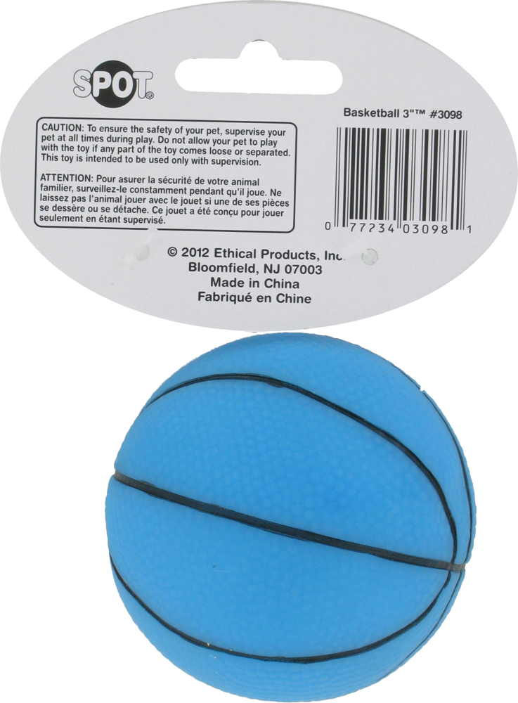 slide 1 of 4, SPOT Dog Toy Basketball Vinyl, 3 ct